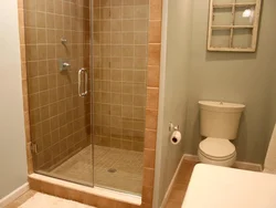 Shower cabin instead of bathtub photo
