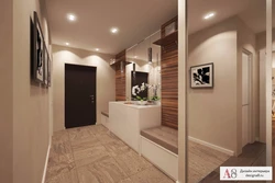 Interiors of the hallways of apartments in a panel house photo