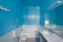 Ваннаға арналған плиткалар көк ақ дизайн
