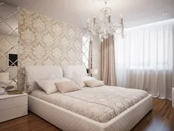 Light wallpaper for bedroom design photo