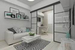 Living room bedroom design 13 sq m