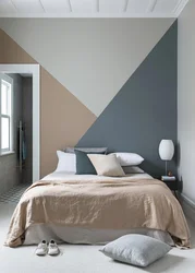 Painting the walls in the apartment bedroom photo
