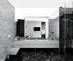 Черный пол белые стены фото ванных