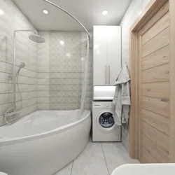 Small bathroom design in light colors