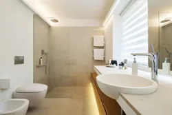 Bathroom design photos with a toilet in light colors