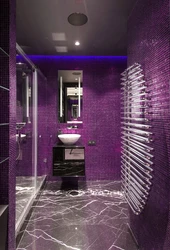 Interior of the bathroom and toilet in the same colors