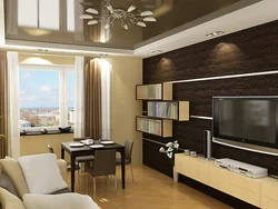 Ceiling in the living room design in a modern style