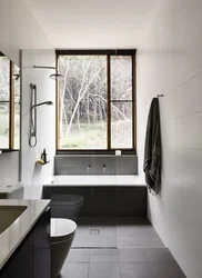 Дизайн ванной комнаты с 1 окном
