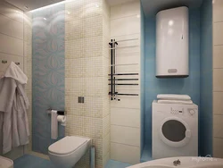 Bathroom with boiler and washing machine design