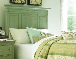 Bedroom design in pistachio tone