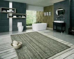 Bathroom design with rugs