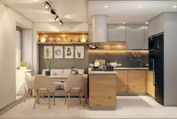 Дизайн кухни 24 кв м в современном стиле