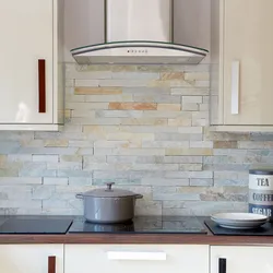 Finishing the kitchen with brick tiles photo