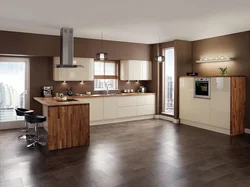 Combination of floor and walls in the kitchen photo