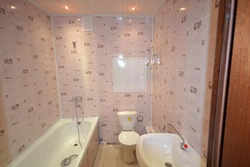 Bathroom floor photo wall panels