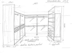 Дизайн гардеробной размер