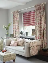 Provence curtains in the living room interior