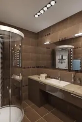 Дизайн ванной комнаты кофейный