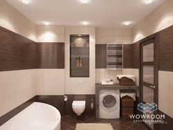 Photo of bathroom tiles in brown tones