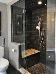 Design of shower rooms in an apartment, real photos