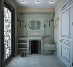 Evin fotoşəkilindəki vestibül koridorunun dizaynı