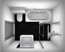 Bathroom interior design with dimensions