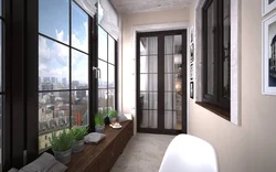 Design of windows on the balcony in the apartment photo