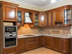 Solid wood kitchen interior photo