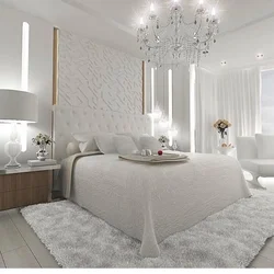 Bright bedroom with white furniture photo