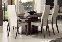 Photos of kitchen tables and chairs in kitchen interiors