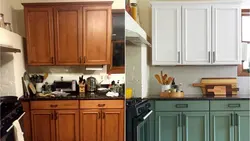 Перекрасить кухню фото до и после