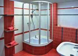 Bathroom design with corner cubicle