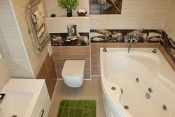 Ванная комната с угловой ванной дизайн 4 кв