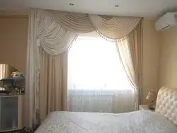 Дизайн окна в спальне шторы