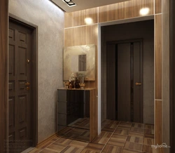 Hallway in a three-room apartment of a panel house design