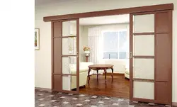 Interior sliding doors for the living room photo