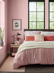 Combination Of Pink Color In The Bedroom Interior Photo
