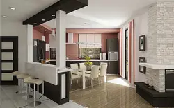 Kitchen Partition In A Studio Apartment Photo