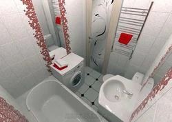 Combined bathroom in a panel house design