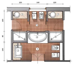 Bathroom layout in the house photo