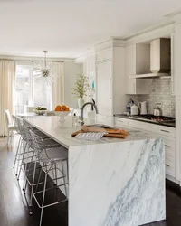 Kitchen design marble countertop