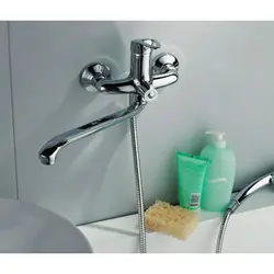 Faucets in the bathroom in the interior