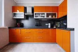 Kitchen black and orange photo
