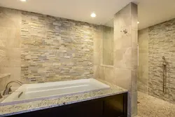 Дизайн ванны с камнем
