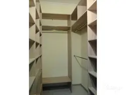 Storage room in Khrushchev like a dressing room photo