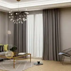 Curtains for the living room in a modern design, one window