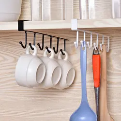 Kitchen railing with hooks photo