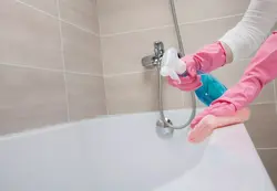 Cleaning The Bathtub Photo