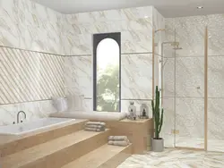 Calacatta tiles in the bathroom interior