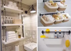 DIY bathroom shelves photo